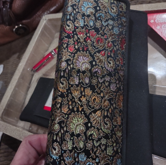 Vtg wallet coin purse check book cover and pen gift set Y2K new deadStock in box - Picture 7 of 9